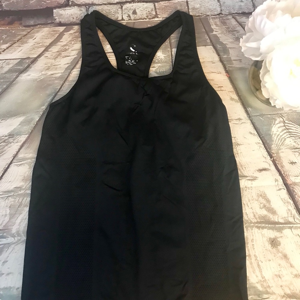 Black Climawear Workout Tank Top W/Bra Racerback